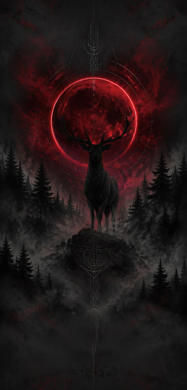 Ciervo de luna de sangre