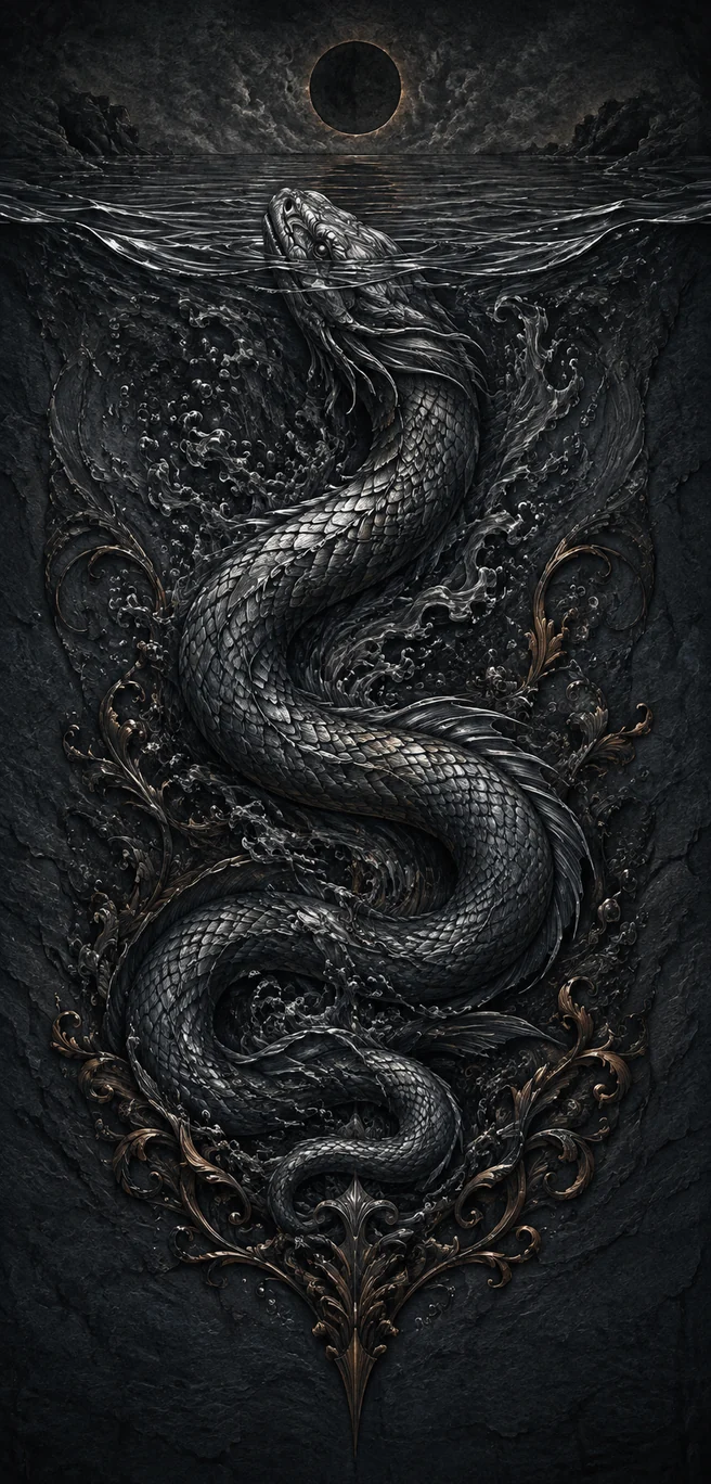 Serpiente de aguas oscuras