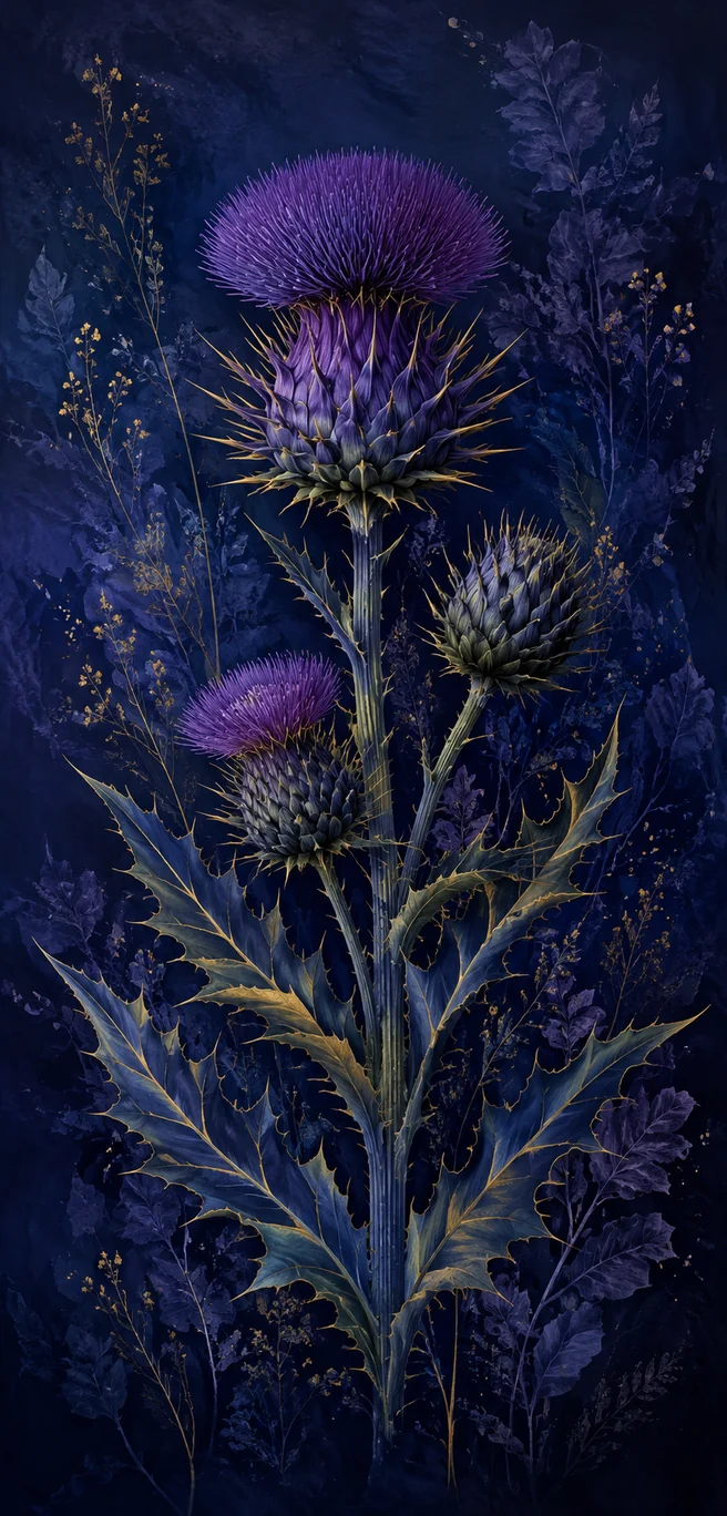 靛藍薊花