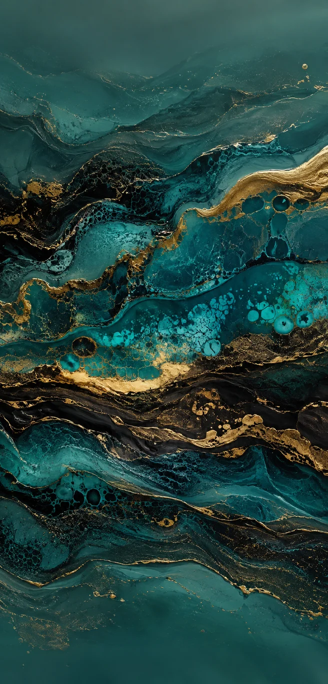 Aguada floral azul petróleo