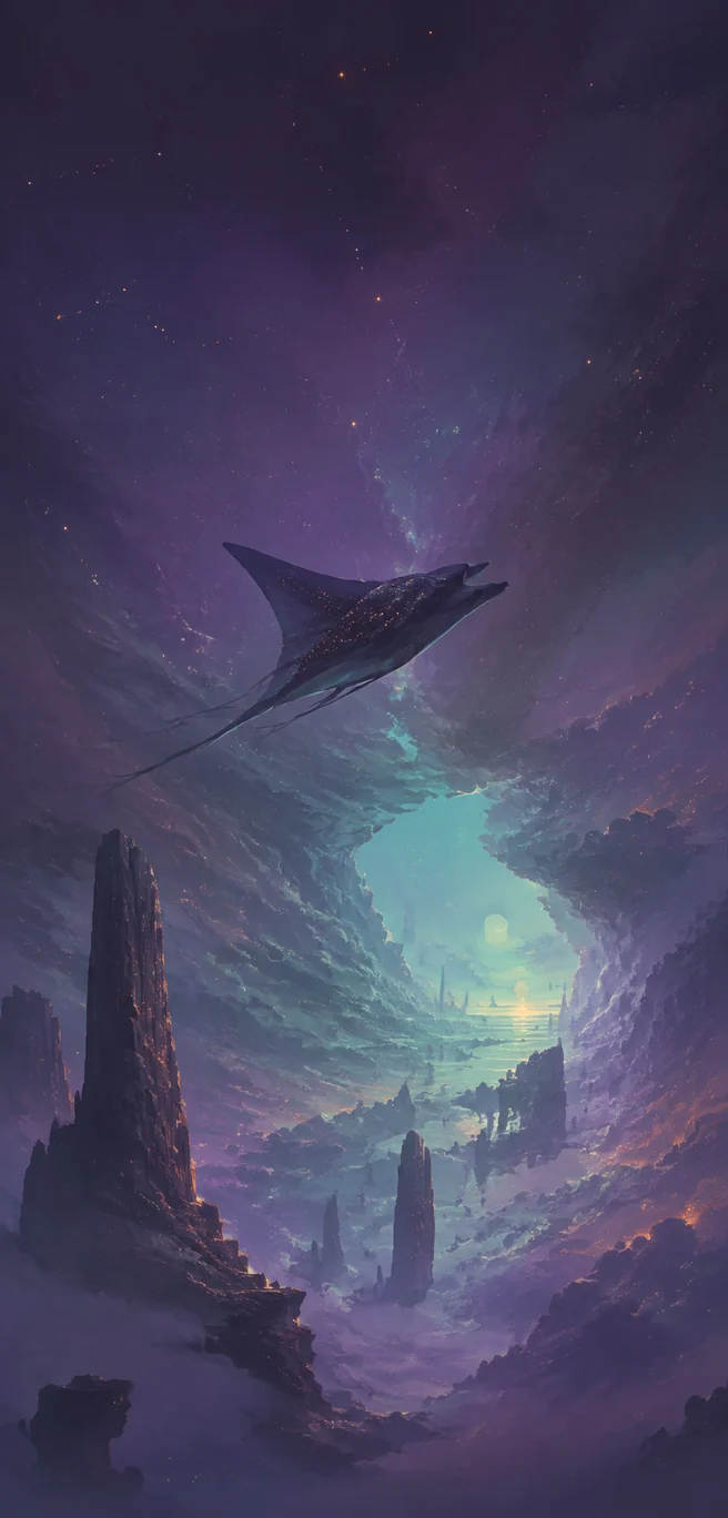 Manta bajo las estrellas